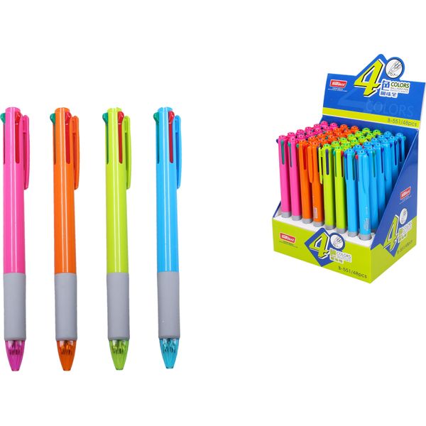 Penna A Sfera Multicolore 0,7 Mm (4 Colori), Meccanismo A Sfera-image