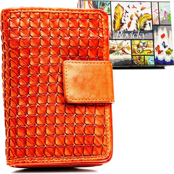 Rovicky | Portafoglio Da Donna Con Serratura, Arancione, 9,5X13,5 Cm-image