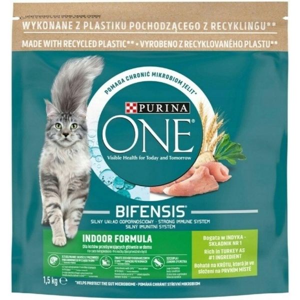 Cibo Per Gatti Purina One Bifensis Indoor Formula Turkey 1,5 Kg-image