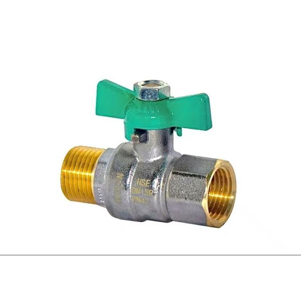 Valvola A Sfera Dvgw Per Acqua Potabile Da 1 1|4 Pollici IG-AG Con Maniglia A Levetta Senza Scarico: 1 1/4 Di Pollice Dimensioni: 1 1/4 Di Pollice-image