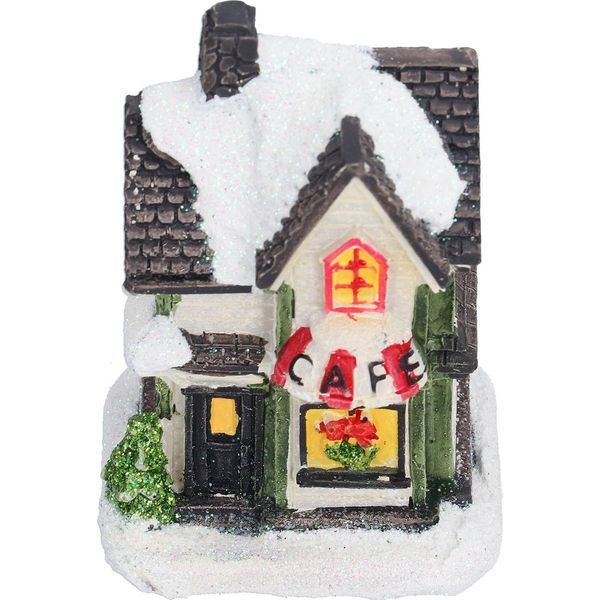 Casa Del Villaggio Di Natale, Faro Luminoso Di Natale, Casa Della Luce Della Resina Di Natale Del Led, Casa Del Villaggio Della Luce Del Led, Casa Del Villaggio Della Scena Di Natale, Decorazione Della Casa Di Natale-image