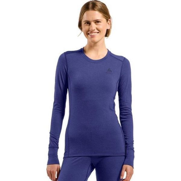 Odlo Bl Top Crew Neck L/S Merino 200 Long-Sleeved Thermal Underwear Size S Blue-image
