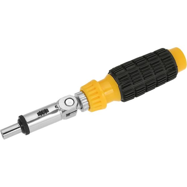 Cacciavite A Cricchetto A Cambio Rapido Cacciavite A Cricchetto Magnetico Da 1/4 Di Pollice 5 Posizioni Porta Bit Robusto Strumento A Cricchetto-image