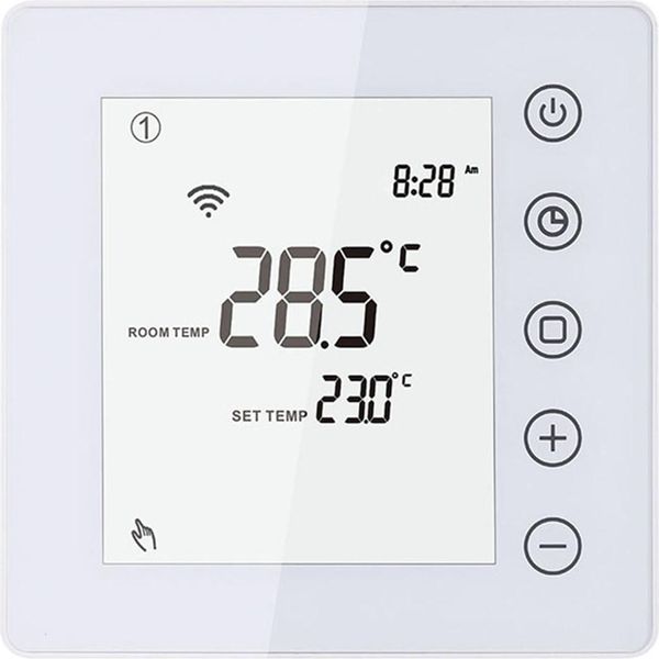 16A Termostato Di Riscaldamento Elettrico Smartlife App Control Wifi Riscaldamento Termostato Ambiente Lcd Touchscreen Digitale Controllore Di Temperatura Intelligente Settimana Programmabile Antigelo Risparmio Energetico Con Sensore Esterno Per Casa Scuola Ufficio Hotel-image