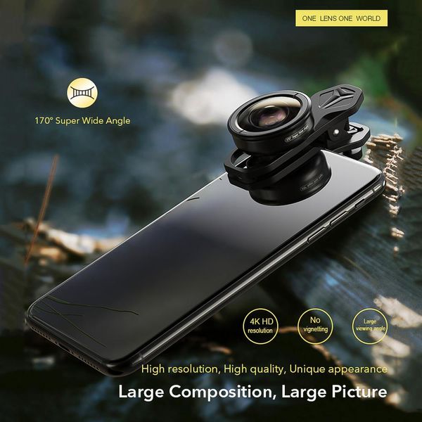 Apexel APL-HD5SW 170�� Super Grandangolo Per Smartphone A Doppia Lente / Singola Lente Per Iphone Pixel Samsung Galaxy Huawei Smartphones-image