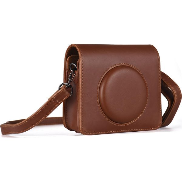Borsa Per Fotocamera Istantanea Portatile Custodia Per Fotocamera In Stile Retrò In Finto Cuoio Custodia Di Trasporto Sostitutiva Per Kodak C300R/Mini Shot 3 Con Tracolla Regolabile-image