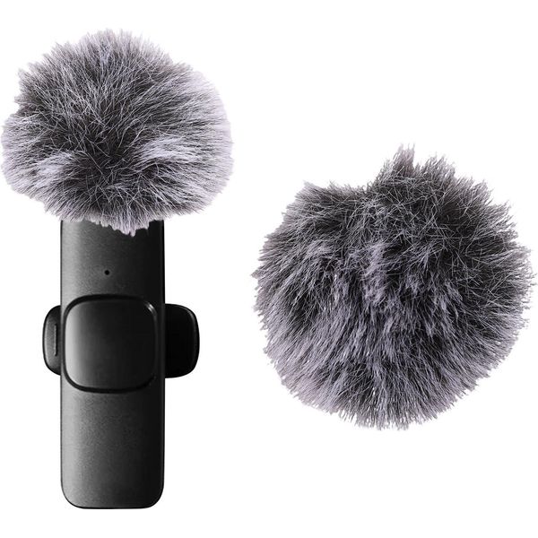 Plyisty 2Pcs Microfono Peloso Parabrezza Silenziatore Per Rode Wireless Go Ii Parabrezza, Microfono Portatile Parabrezza Riduce Il Rumore Ambientale Del Vento (Grigio)-image
