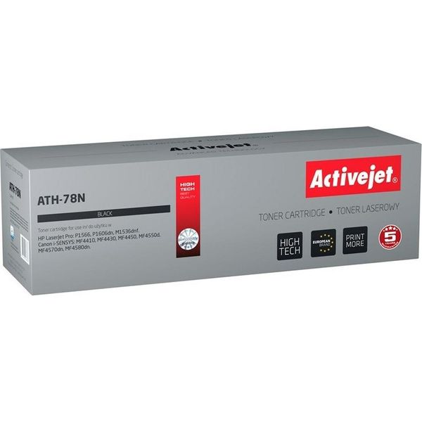 Activejet ATH-78N Toner (Replacement For Hp 78A CE278A Canon CRG-728; Supreme; 2500 Pages; Black)-image