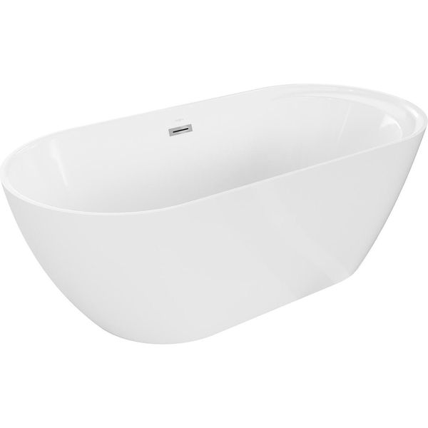Vasca Da Bagno Autoportante Laura 170X80 Cm Bianco Cromo-image