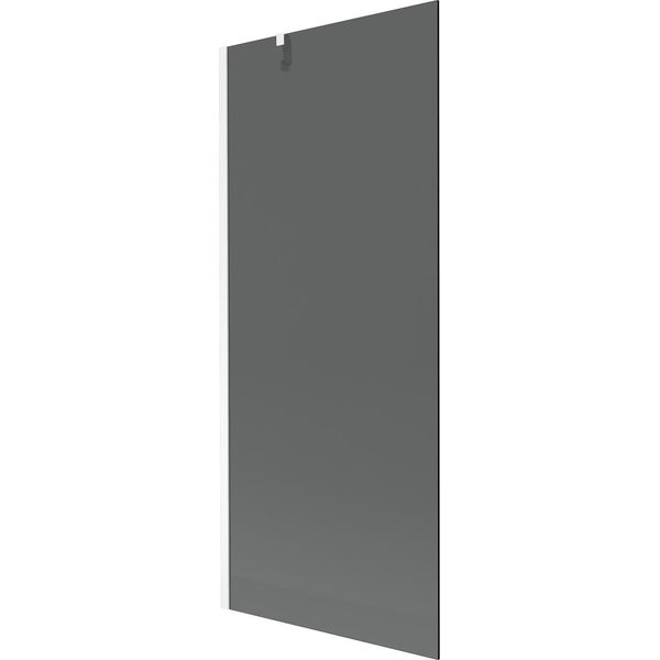 Mexen Next Paratia Per Vasca Da Bagno 1-Anta 80 X 150 Cm, Grafite, Bianco - 895-080-000-00-40-20-image