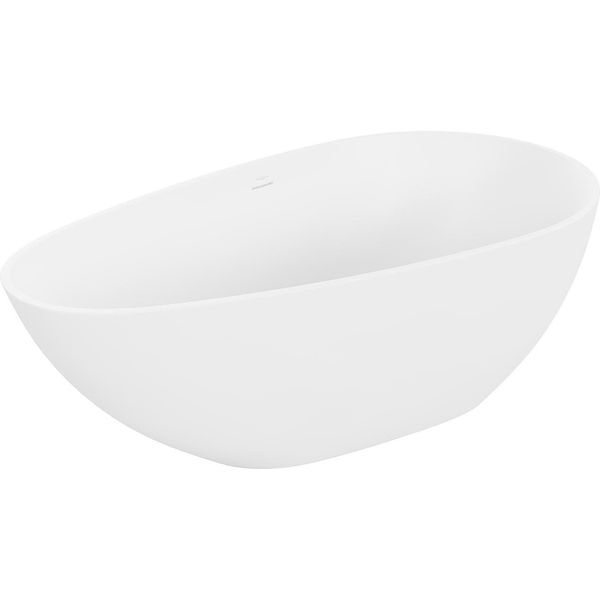 Mexen Palermo Vasca Da Bagno Freestanding In Conglomerato 150 X 78 Cm, Bianco Opaco - 57211507800-image