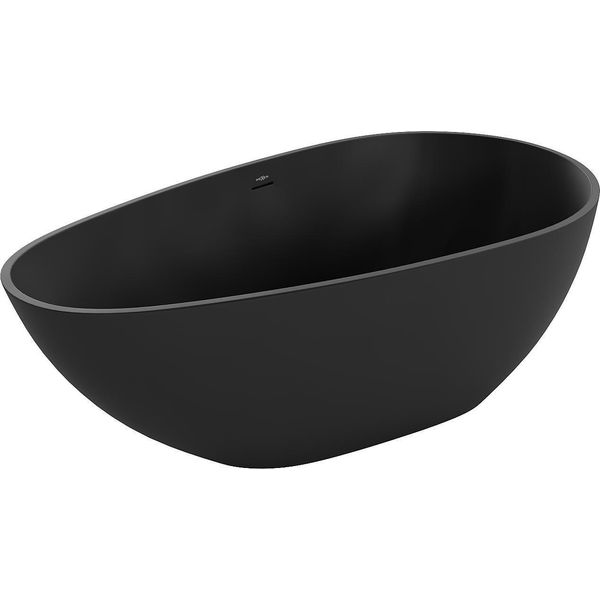 Mexen Palermo Vasca Da Bagno Autoportante In Conglomerato 150 X 78 Cm, Nero Opaco - 57211507870-image