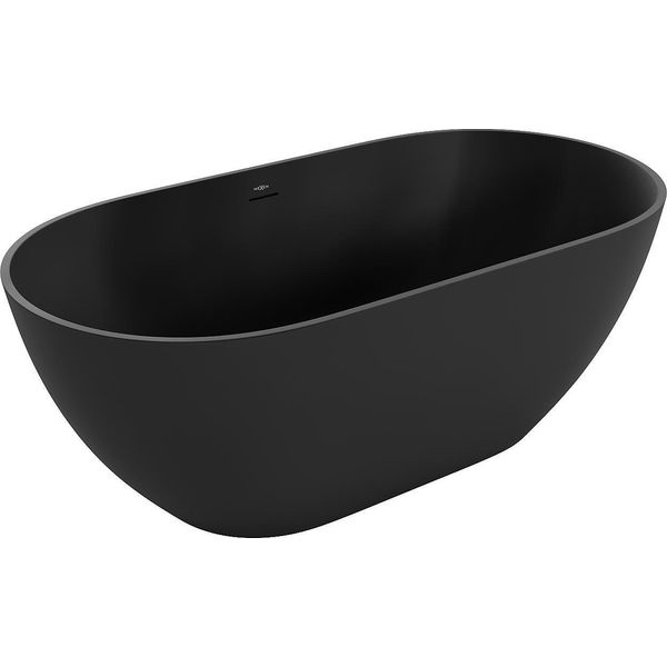 Mexen Rimini Vasca Da Bagno Indipendente In Conglomerato 150 X 75 Cm, Nero Opaco - 57241507570-image