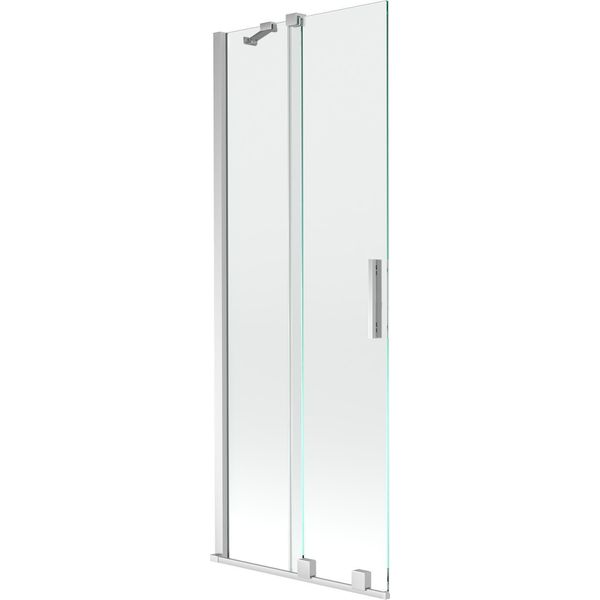 Mexen Velar Paravento Per Vasca Da Bagno A 2 Ante Scorrevoli 75 X 150 Cm, Trasparente, Cromo - 896-075-000-01-01-image