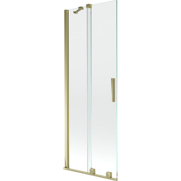 Mexen Velar Paratia Da Bagno A 2 Ante Scorrevoli 70 X 150 Cm, Trasparente, Dorato - 896-070-000-01-50-image