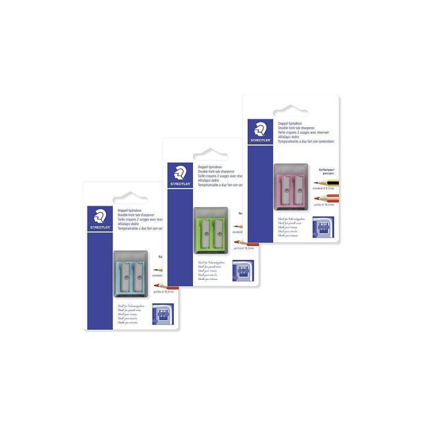 Staedtler 51260CBK Astuccio Per Temperamatite Doppio, Mini Temperamatite Astuccio Per Temperamatite Doppio Su Blister-image