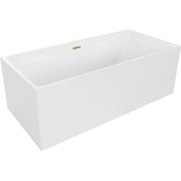 Mexen Nita Vasca Da Bagno Autoportante 170 X 80 Cm, Bianca, Troppopieno Oro Spazzolato - 52091708000-55-image