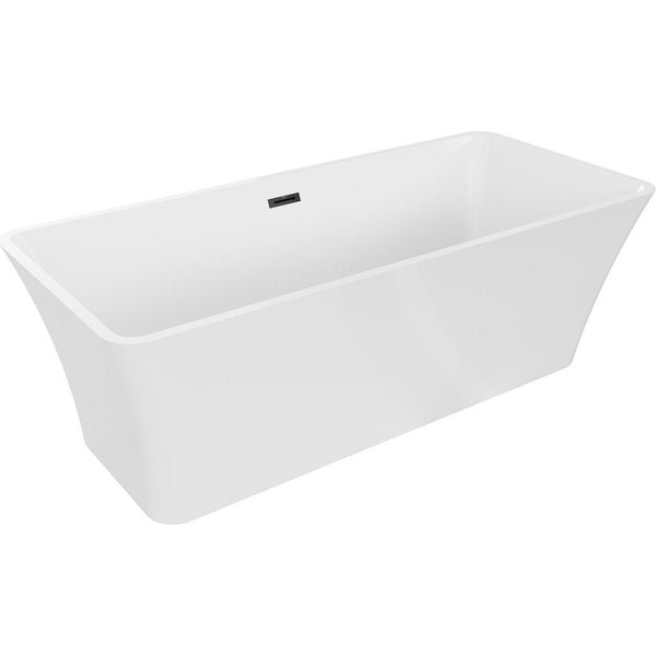 Mexen Tonia Vasca Da Bagno Indipendente 170 X 75 Cm, Bianca, Troppopieno Nero - 52171707500-70-image