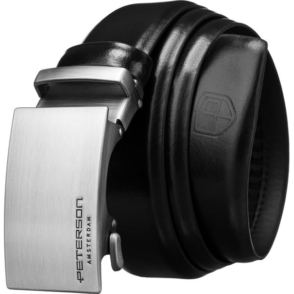 Peterson Cintura Da Uomo Con Fibbia Automatica Oliverr Nera 125 Cm-image