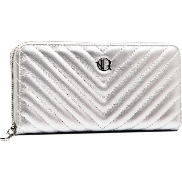 Rovicky | Portafoglio Grande Da Donna, In Pelle Ecologica, Argento, 20X10 Cm-image