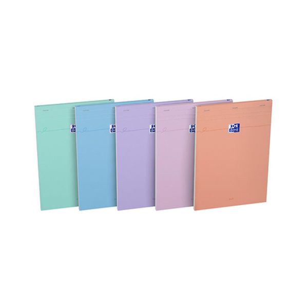 Oxford 400191244 Blocco Note Oxford Smart, Din A4, A Scacchiera, 80 Fogli, Colore Pastello-image