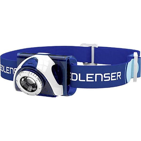 Ledlenser Seo 3 Lampada Frontale Blu Con Luce Rossa - Lampada Frontale A Led (Batterie Aa, 100 Lm, Blu)-image