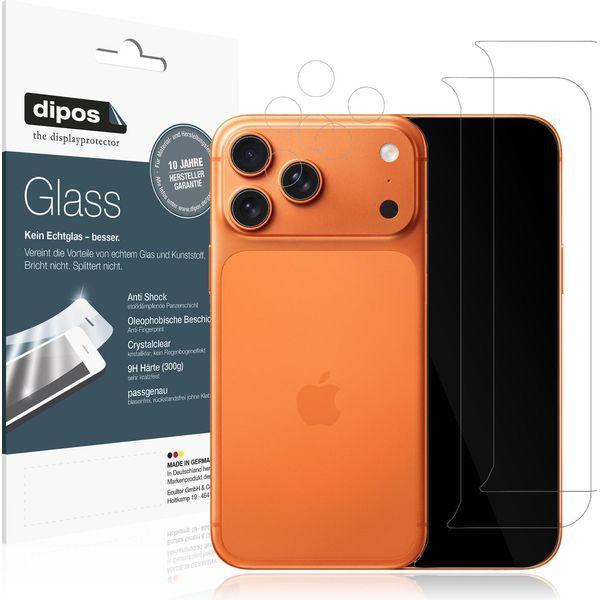 2X Pellicola Protettiva Per Apple Iphone 17 Pro Mit Kameraschutz Protezione Vetro Flessibile 9H Dipos-image