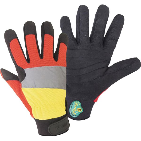 Guanto Di Sicurezza Forestale Woods Mechanics Taglia L Nero/Rosso/Giallo Psa Iii-image