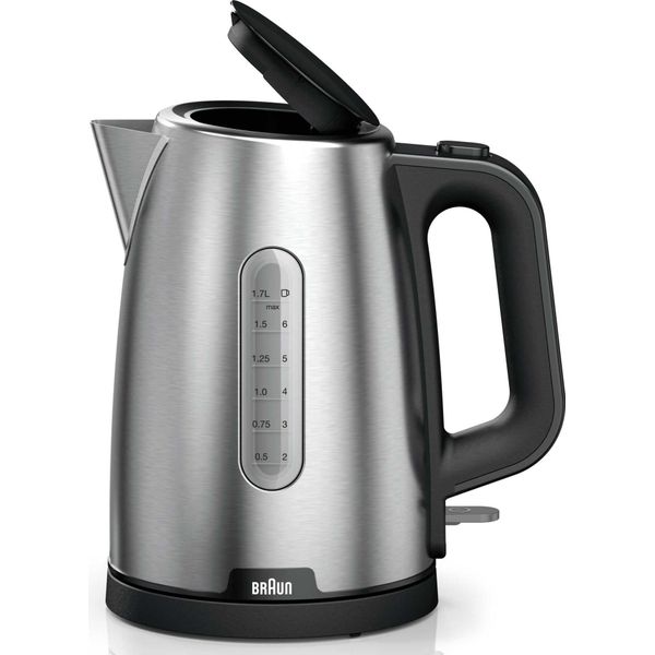 Braun Wk 1500 Wasserkocher 1,7 L 2200 W Schwarz - Edelstahl (0X21010067)-image