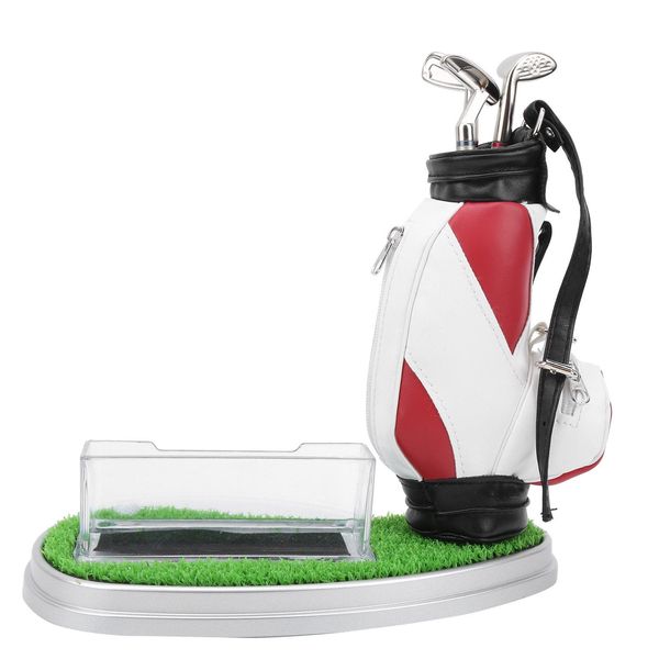 Portapenne Da Golf, Mini Portapenne Da Golf, Mini Decorazione Da Scrivania Da Golf, Portapenne Da Golf Con Orologio, Portapenne Da Golf Kit Di Carte, Decorazione Da Scrivania Da Golf-image