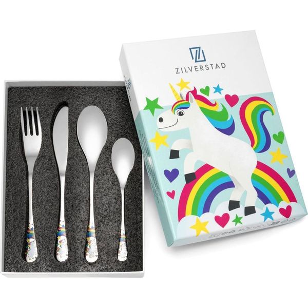 Set Di Posate Per Bambini Con Incisione - Unicorno | Dimensioni: 160X170X160X130 Mm | Numero Articolo: ZV4260070-image