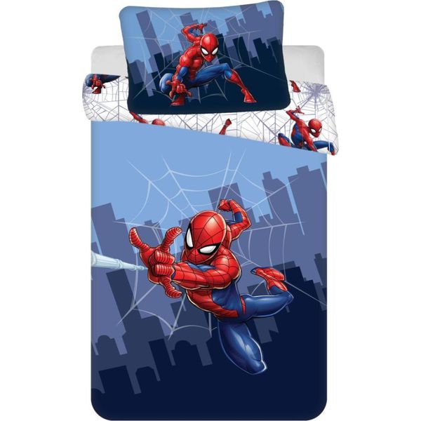 Set Di Biancheria Da Letto Spiderman City Swinger Per Bambini E Bambini In Età Prescolare 100×135 Cm, 40×60 Cm-image