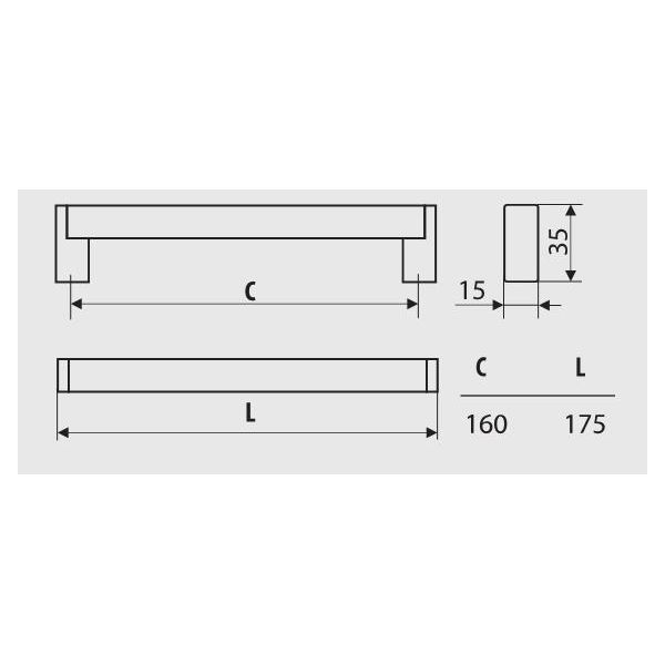 Ringhiera RE18, Nichel Spazzolato, Acciaio Inox, 160 Mm-image