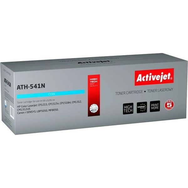 Activejet ATH-541N Toner (Replacement For Hp 125A CB541A Canon CRG-716C; Supreme; 1600 Pages; Cyan)-image