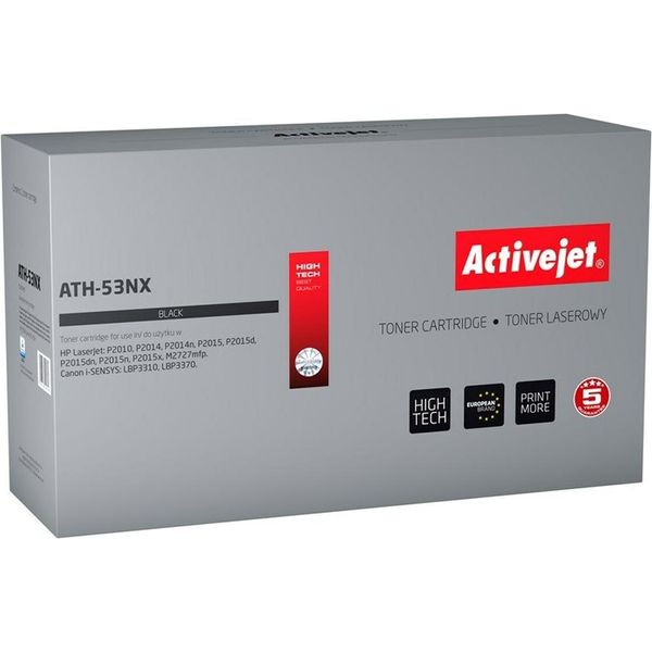 Activejet ATH-53NX Toner (Replacement For Hp 53X Q7553X Canon CRG-715H; Supreme; 7900 Pages; Black)-image
