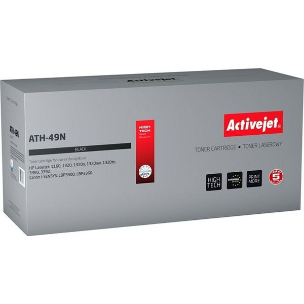 Activejet ATH-49N Toner (Replacement For Hp 49A Q5949A Canon CRG-708; Supreme; 3200 Pages; Black)-image