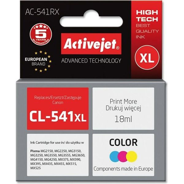 Activejet AC-541RX Ink (Replacement For Canon CL-541XL; Premium; 18 Ml; Color)-image