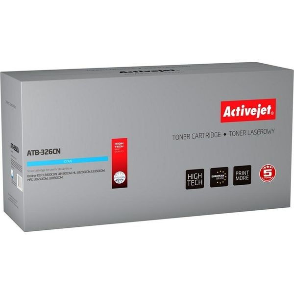 Activejet ATB-326CN Toner (Replacement For Brother TN-326C; Supreme; 3500 Pages; Cyan)-image