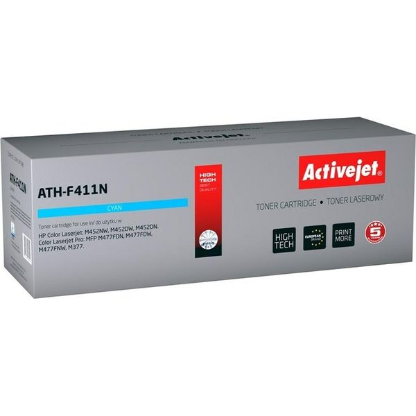Activejet ATH-F411N Toner (Replacement For Hp 410A CF411A; Supreme; 2300 Pages; Cyan)-image