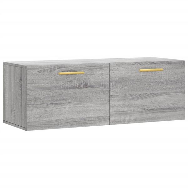 Vidaxl Armadio A Muro Grigio Sonoma 100X36,5X35 Cm Materiale A Base Di Legno-image