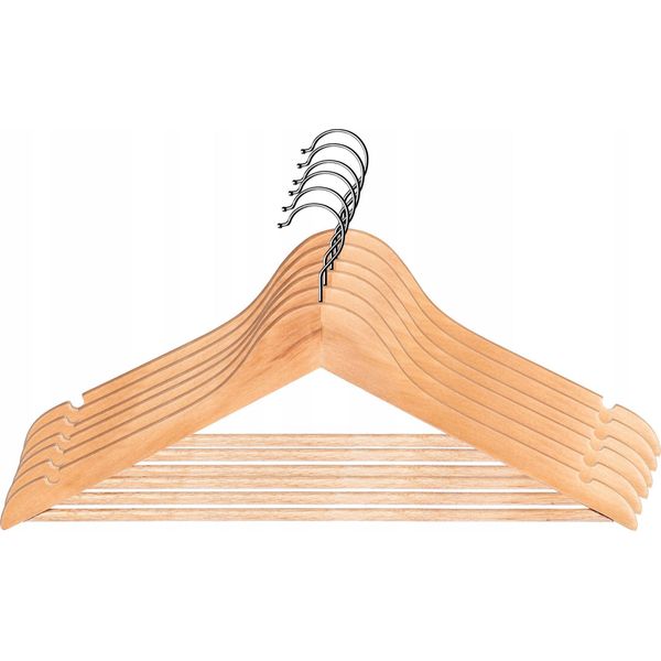 Appendiabiti Kadax Con Due Tacche In Legno, Appendiabiti Per Abiti, Camicie-image