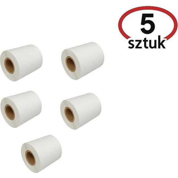 Etichette Termiche Zebra. 50X30*1000Pz- Numero Di Etichette Per Rotolo/Foglio. Set Di 5 Rotoli. (Etichette Termiche 50X30*1000 5)-image
