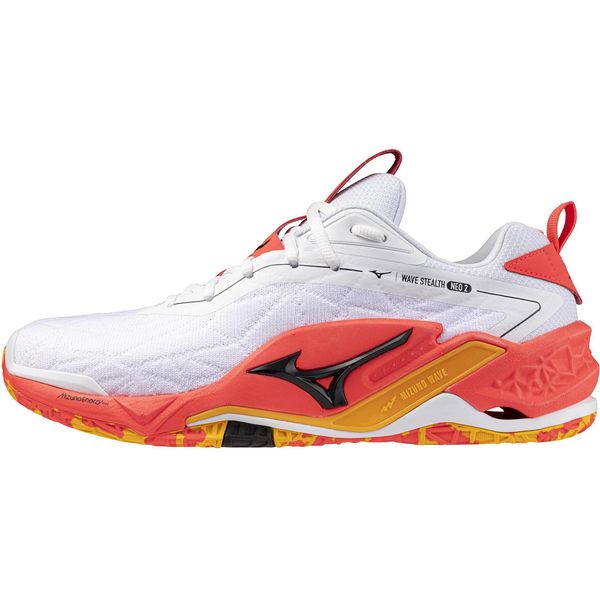 Mizuno Wave Stealth Neo 2 - Bianco/Fiery Coral 2/Citrus, GrößE:14-image