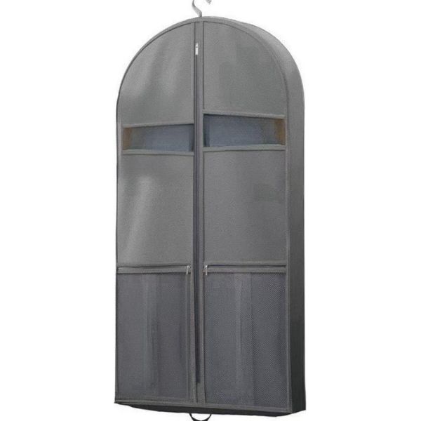 Inf Copertura Antipolvere In Tessuto Non Tessuto Rinforzato, 60X110X12,7Cm, Per Armadio Grigio-image