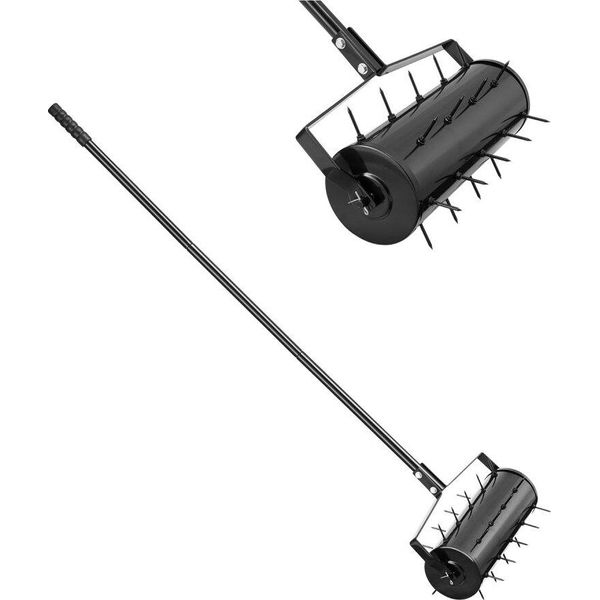 Rullo Arieggiatore Per Prato - Arieggiatore Scarificatore 435X235X1560 Mm - Arieggiatore Per Prati Sani - Strumento Per La Preparazione Del Terreno-image