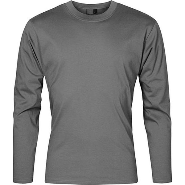 Promodoro 4099 | MenŽS Premium Longsleeve Maglietta A Maniche Lunghe Da Uomo - Colore: Grigio Acciaio (Tinta Unita) - Taglia: M-image