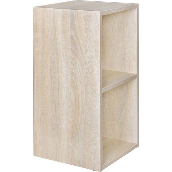 Wohnling WL5.176 Scaffale In Legno, 30 X 60 X 30 Cm, Scaffale Moderno Sonoma, Piccolo Scaffale Da Parete, Scaffale Portaoggetti, Piccola Libreria, 2 Ripiani,-image