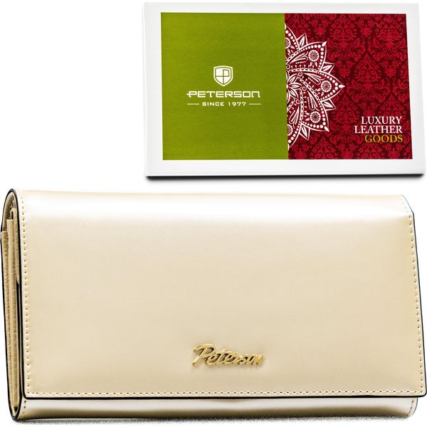 Peterson | Pratico Portafoglio Da Donna, In Beige, Con Rfid, 17X10 Cm-image