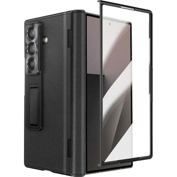 Avizar, Custodia Avvolgente Per Galaxy Z Fold7 Con Vetro Frontale E Supporto, Nero-image
