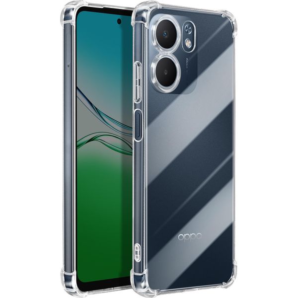 Mayaxess, Custodia In Silicone Per Oppo A5X Con Angoli Rinforzati, Trasparente-image